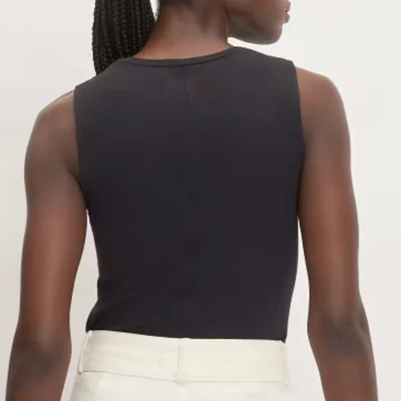 NEW Everlane The Supima Form Tank Top in Black - Picture 2 of 8